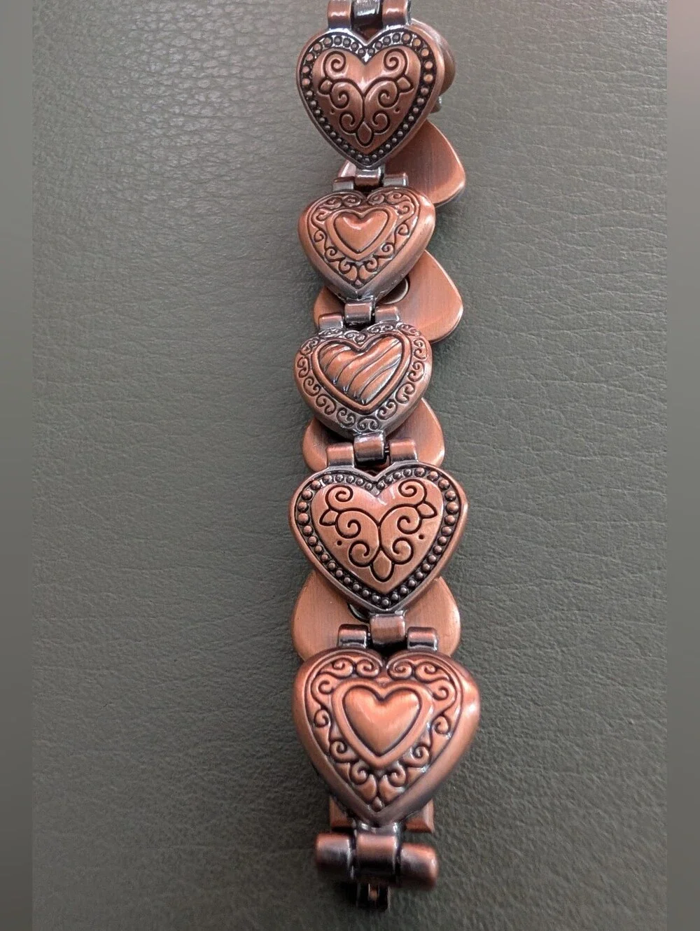 Heart Shaped Copper Panel Magnetic Therapy Bracelet
